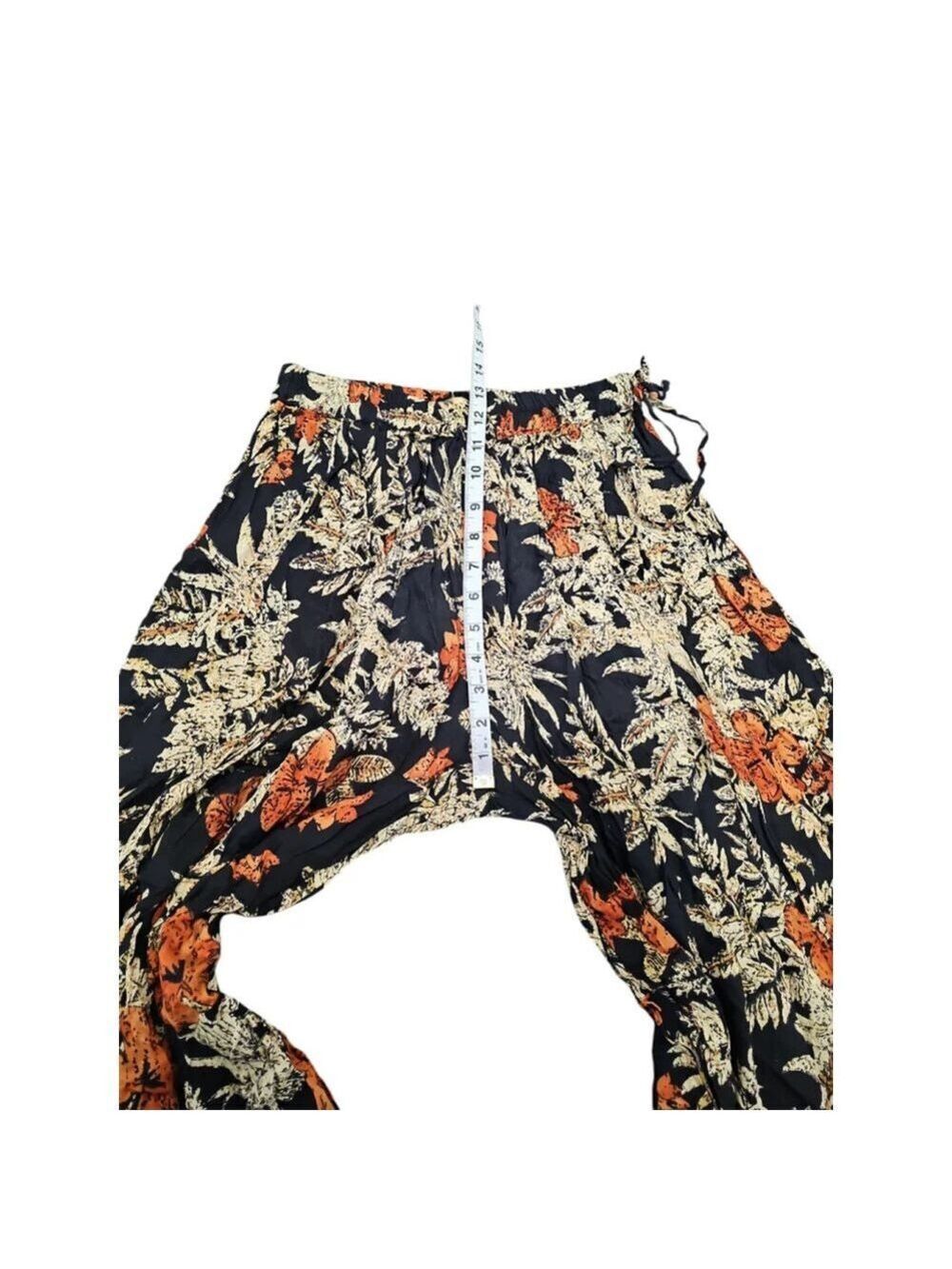 Raga Island Fever Floral Wide Leg Boho Pants Sz S - Picture 6 of 10